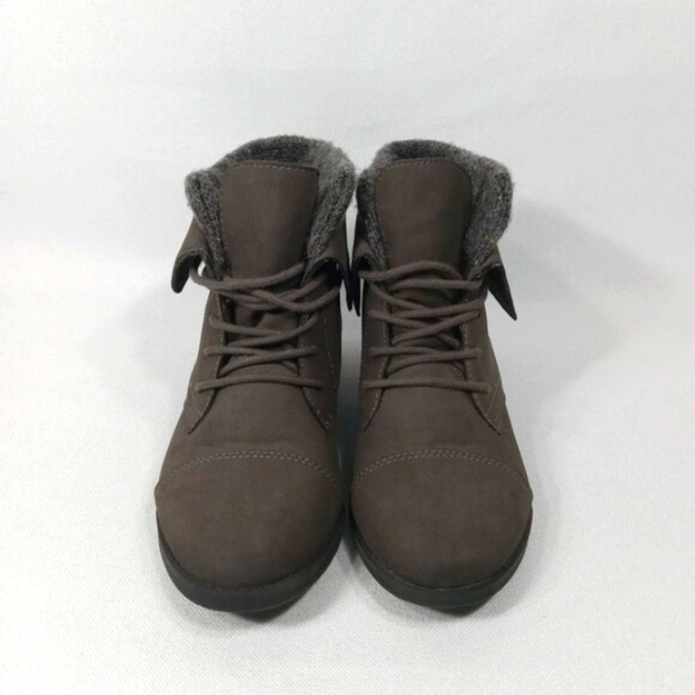 MADDEN GIRL Ruxben Gray Cuff Lace Up Ankle Boots Womens Size 9.5 - Picture 4 of 15